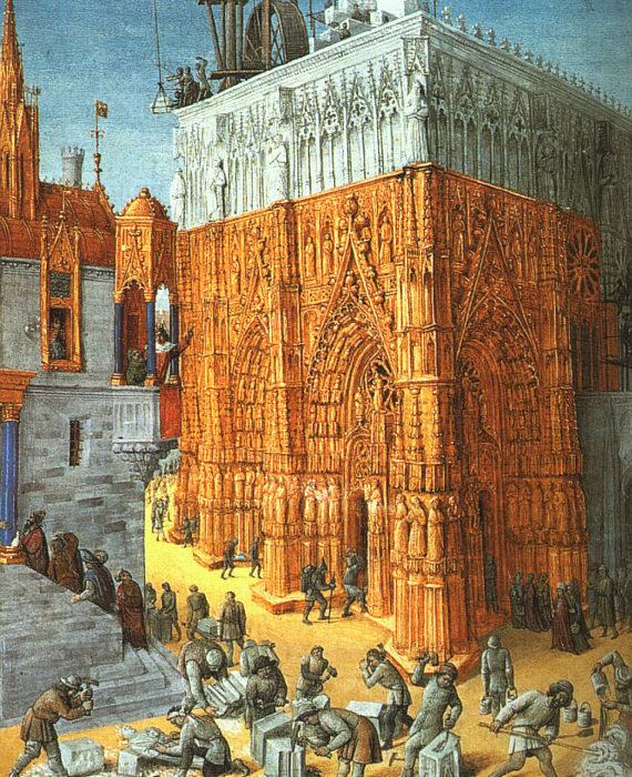 Construction du temple de Jrusalem sur l'ordre de Salomon ( Jean Fouquet )